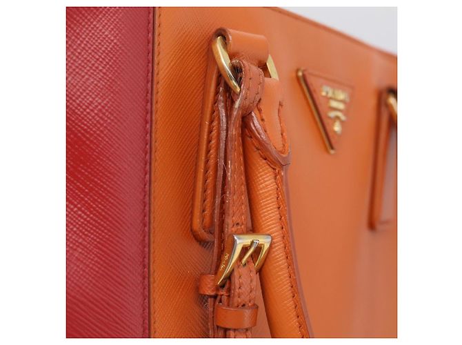 PRADA Galleria Hand Bag Saffiano 2way Orange Gold - vista 33
