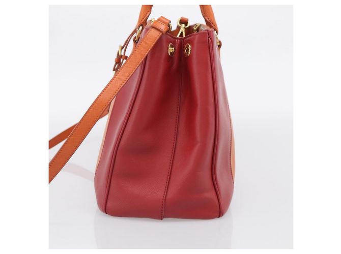 PRADA Galleria Hand Bag Saffiano 2way Orange Gold - vista 5