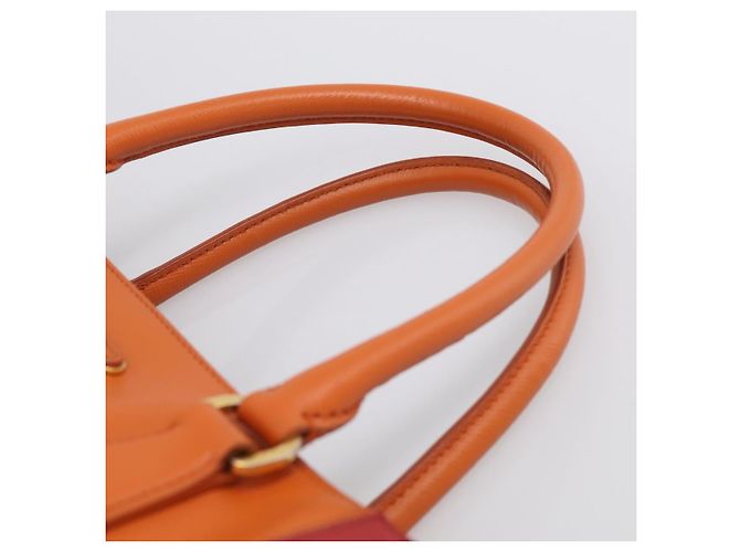 PRADA Galleria Hand Bag Saffiano 2way Orange Gold - vista 8