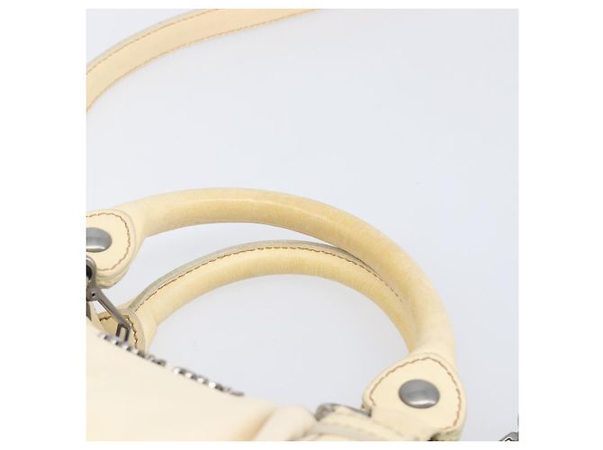Miu Miu Hand Bag Leather 2way Ivory Silver - vista 12