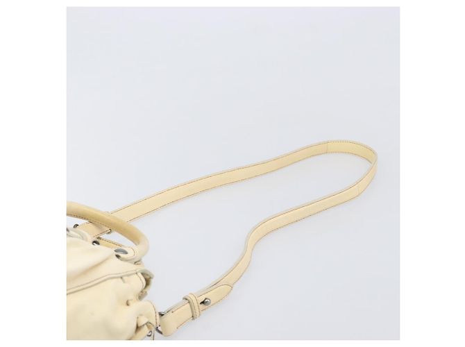 Miu Miu Hand Bag Leather 2way Ivory Silver - vista 14