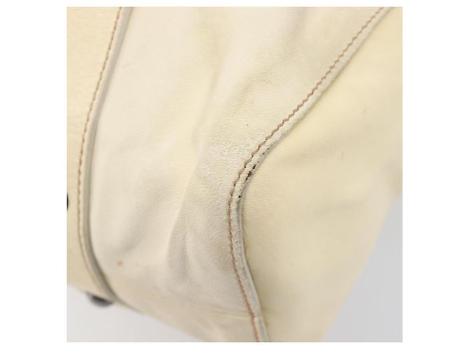 Miu Miu Hand Bag Leather 2way Ivory Silver - vista 19