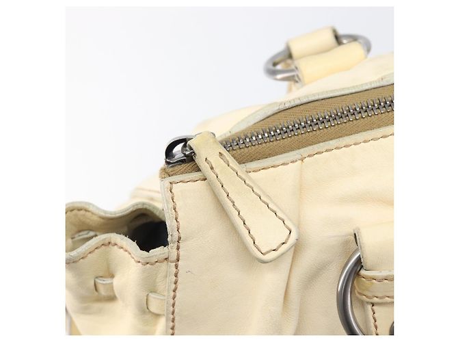 Miu Miu Hand Bag Leather 2way Ivory Silver - vista 24