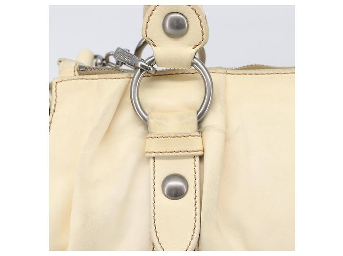 Miu Miu Hand Bag Leather 2way Ivory Silver - vista 4