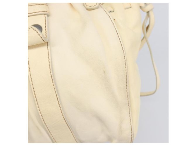 Miu Miu Hand Bag Leather 2way Ivory Silver - vista 5