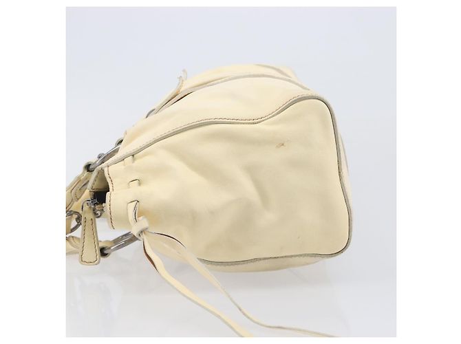 Miu Miu Hand Bag Leather 2way Ivory Silver - vista 8