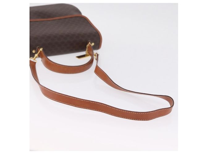 Céline CELINE Macadam Canvas Hand Bag PVC Leather 2way Brown Gold - vista 12