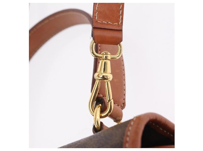 Céline CELINE Macadam Canvas Hand Bag PVC Leather 2way Brown Gold - vista 14