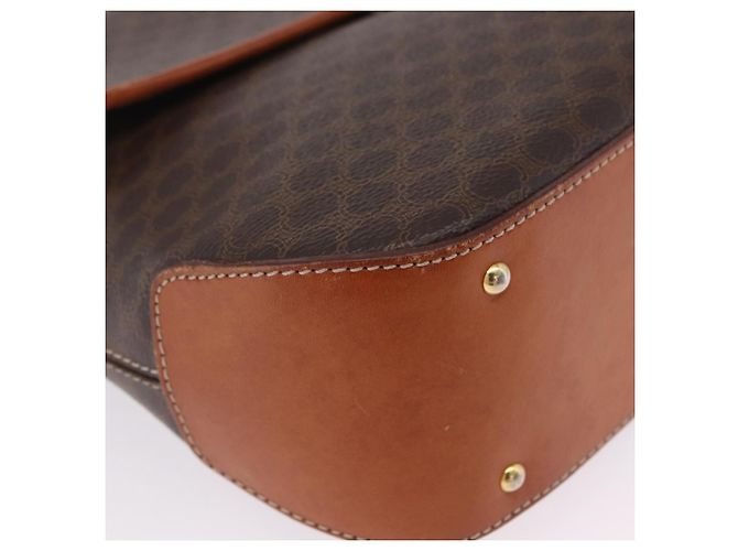 Céline CELINE Macadam Canvas Hand Bag PVC Leather 2way Brown Gold - vista 17