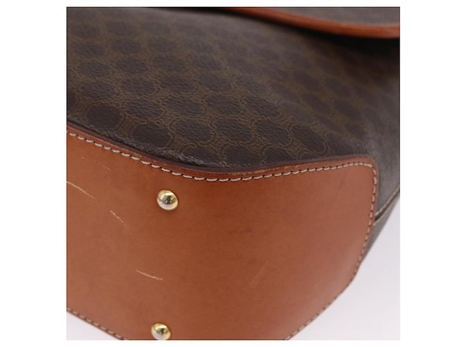 Céline CELINE Macadam Canvas Hand Bag PVC Leather 2way Brown Gold - vista 18