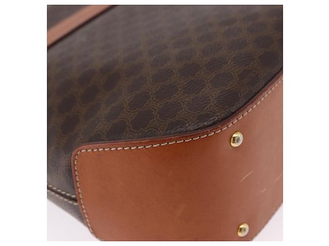 Céline CELINE Macadam Canvas Hand Bag PVC Leather 2way Brown Gold - vista 19