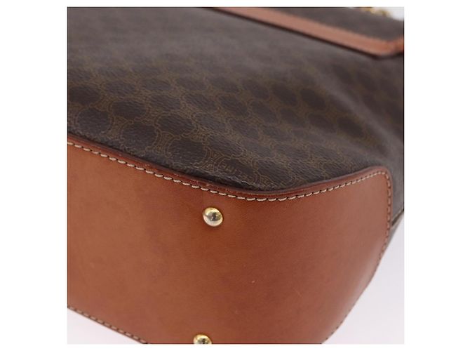 Céline CELINE Macadam Canvas Hand Bag PVC Leather 2way Brown Gold - vista 20