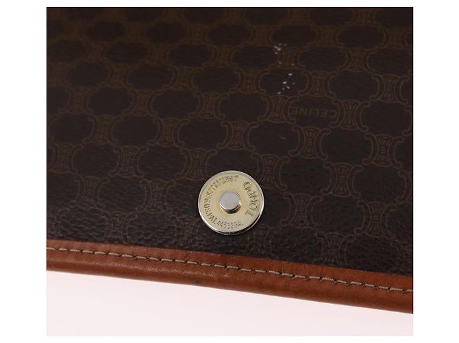 Céline CELINE Macadam Canvas Hand Bag PVC Leather 2way Brown Gold - vista 23