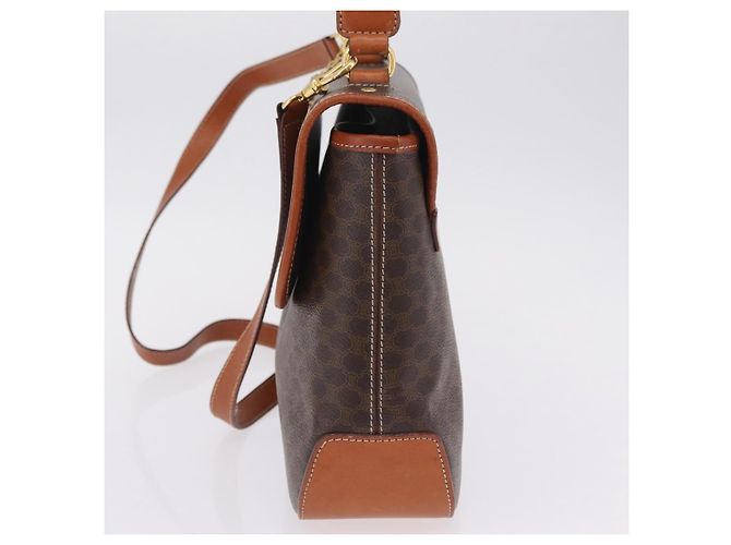 Céline CELINE Macadam Canvas Hand Bag PVC Leather 2way Brown Gold - vista 4