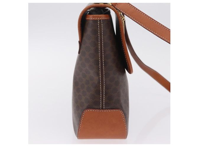Céline CELINE Macadam Canvas Hand Bag PVC Leather 2way Brown Gold - vista 6