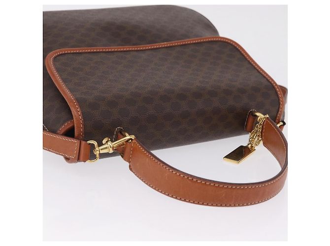 Céline CELINE Macadam Canvas Hand Bag PVC Leather 2way Brown Gold - vista 7