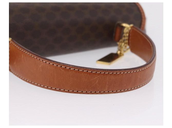 Céline CELINE Macadam Canvas Hand Bag PVC Leather 2way Brown Gold - vista 8