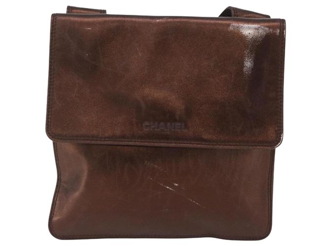 CHANEL Shoulder Bag Lamb Skin Bronze CC - vista 2