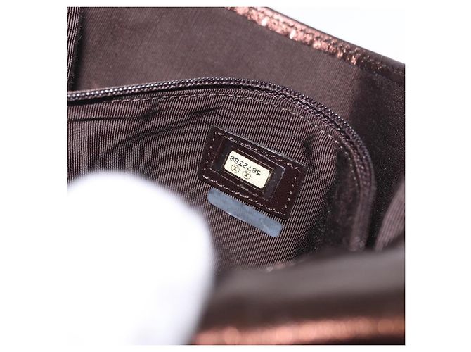 CHANEL Shoulder Bag Lamb Skin Bronze CC - vista 25
