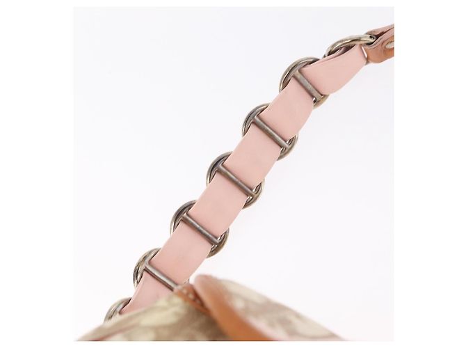 Christian Dior Trotter Canvas Romantic Chain Bag PVC Beige Silver - vista 10