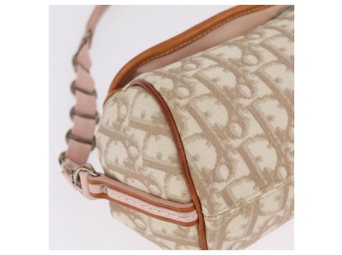 Christian Dior Trotter Canvas Romantic Chain Bag PVC Beige Silver - vista 12