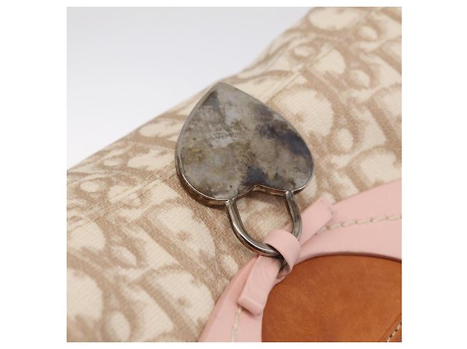 Christian Dior Trotter Canvas Romantic Chain Bag PVC Beige Silver - vista 17
