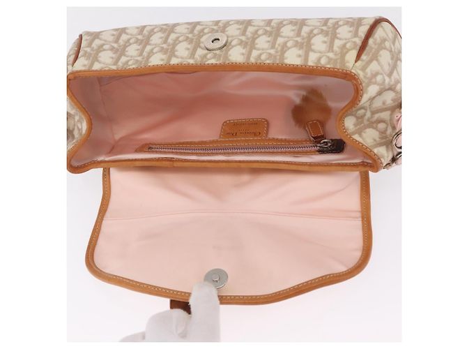 Christian Dior Trotter Canvas Romantic Chain Bag PVC Beige Silver - vista 18