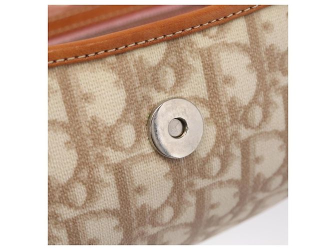 Christian Dior Trotter Canvas Romantic Chain Bag PVC Beige Silver - vista 20