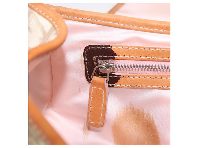 Christian Dior Trotter Canvas Romantic Chain Bag PVC Beige Silver - vista 26