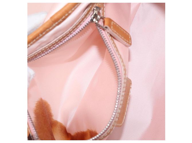 Christian Dior Trotter Canvas Romantic Chain Bag PVC Beige Silver - vista 27