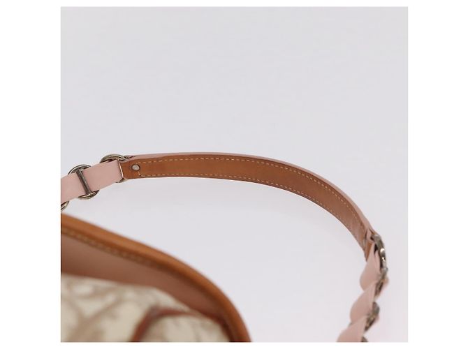 Christian Dior Trotter Canvas Romantic Chain Bag PVC Beige Silver - vista 8