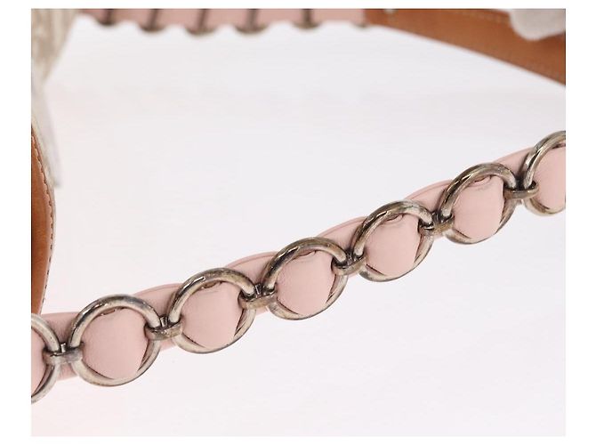 Christian Dior Trotter Canvas Romantic Chain Bag PVC Beige Silver - vista 9