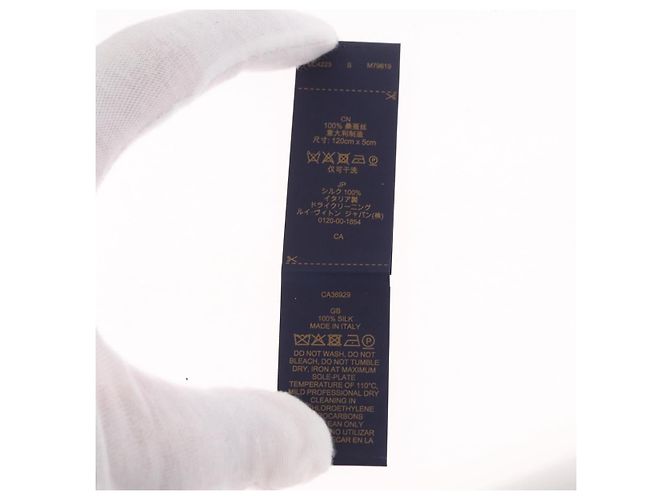 LOUIS VUITTON Bandeau BB Louisette Scarf Silk Beige M79619 LV - vista 14