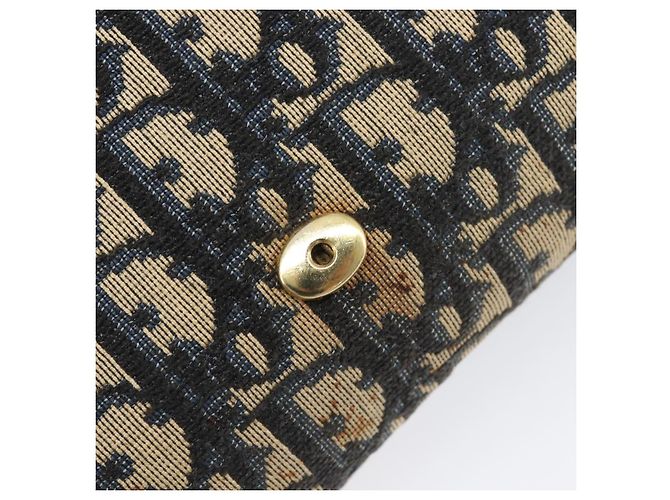 Christian Dior Trotter Canvas Chain Shoulder Bag Navy Gold - vista 11