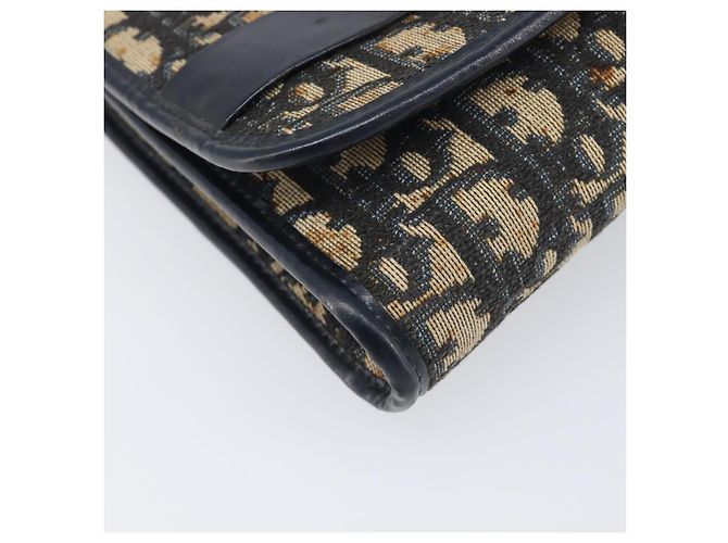 Christian Dior Trotter Canvas Chain Shoulder Bag Navy Gold - vista 15