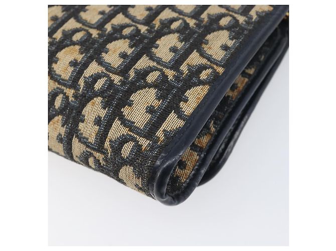 Christian Dior Trotter Canvas Chain Shoulder Bag Navy Gold - vista 16