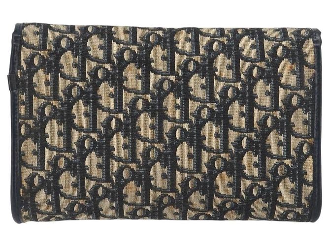 Christian Dior Trotter Canvas Chain Shoulder Bag Navy Gold - vista 2