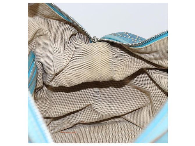 Christian Dior Panarea Boston Bag Coated Canvas Blue Silver - Ansicht 19