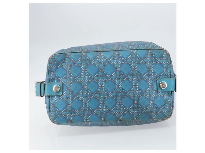 Christian Dior Panarea Boston Bag Coated Canvas Blue Silver - Ansicht 5