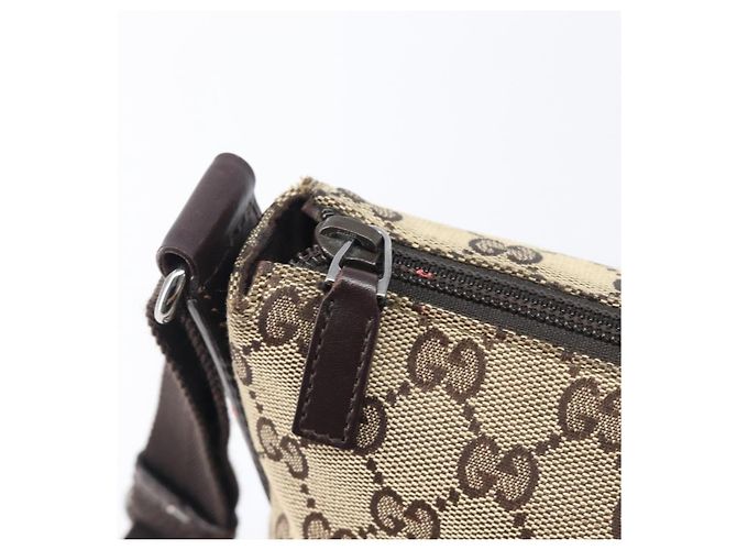 GUCCI GG Canvas Shoulder Bag Beige Silver 145857 - vista 10