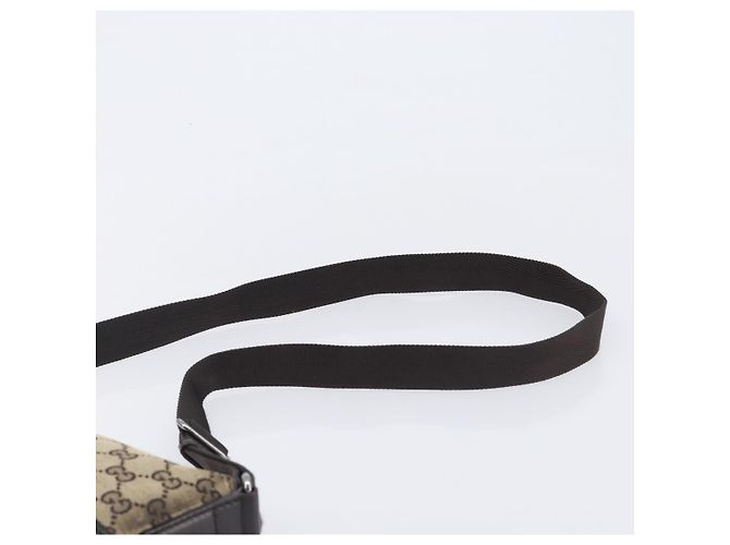 GUCCI GG Canvas Shoulder Bag Beige Silver 145857 - vista 14