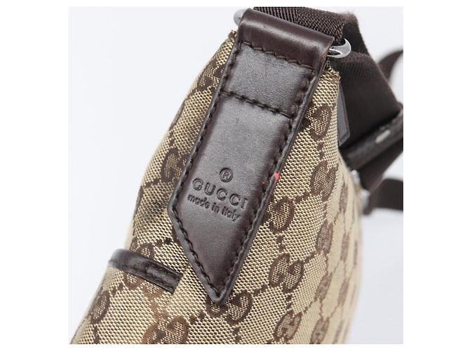 GUCCI GG Canvas Shoulder Bag Beige Silver 145857 - vista 19