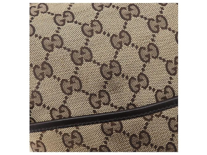 GUCCI GG Canvas Shoulder Bag Beige Silver 145857 - vista 21