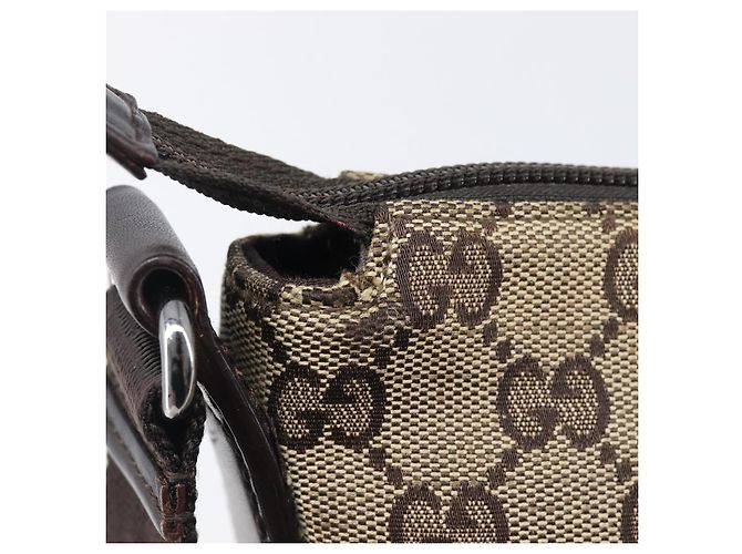 GUCCI GG Canvas Shoulder Bag Beige Silver 145857 - vista 22