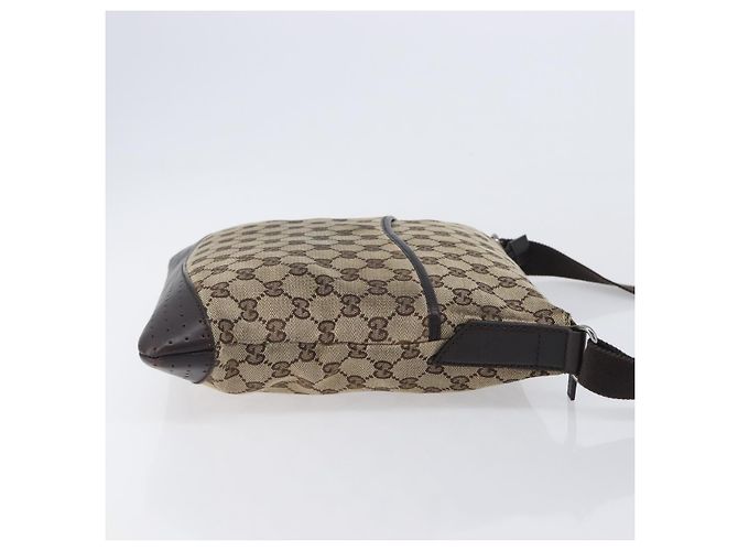 GUCCI GG Canvas Shoulder Bag Beige Silver 145857 - vista 3