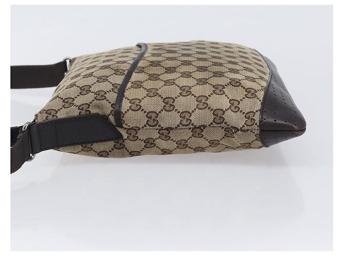 GUCCI GG Canvas Shoulder Bag Beige Silver 145857 - vista 4