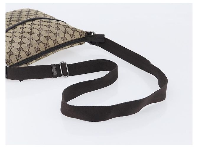GUCCI GG Canvas Shoulder Bag Beige Silver 145857 - vista 7