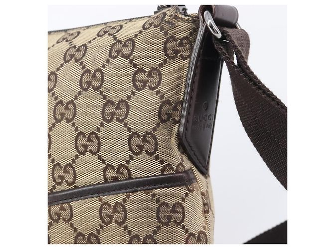 GUCCI GG Canvas Shoulder Bag Beige Silver 145857 - vista 9