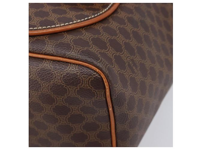 Céline CELINE Macadam Canvas Backpack PVC Leather Brown Gold - vista 16