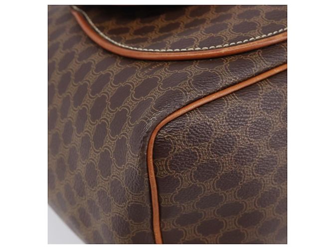 Céline CELINE Macadam Canvas Backpack PVC Leather Brown Gold - vista 17